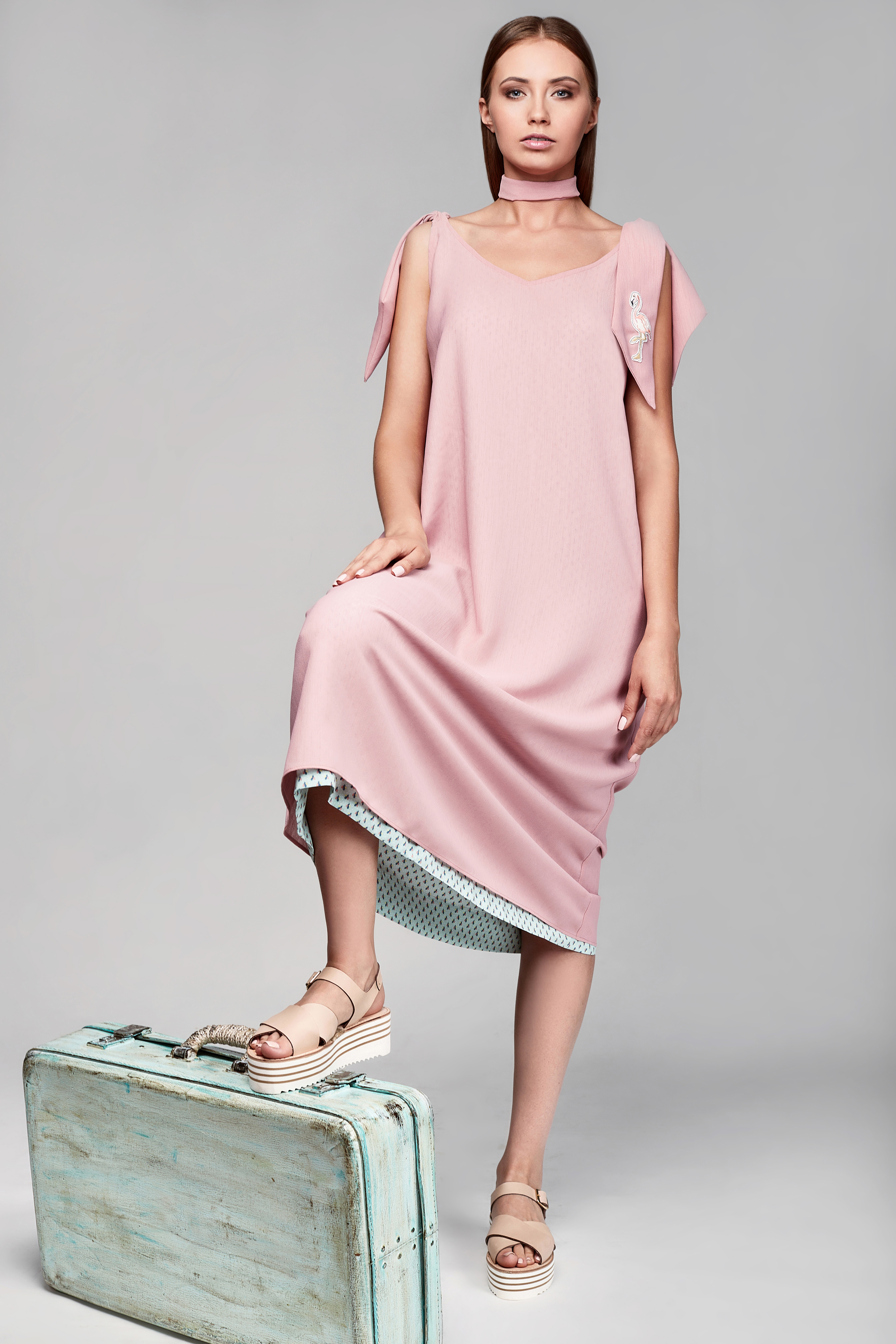 Rose Layered Travel Dress