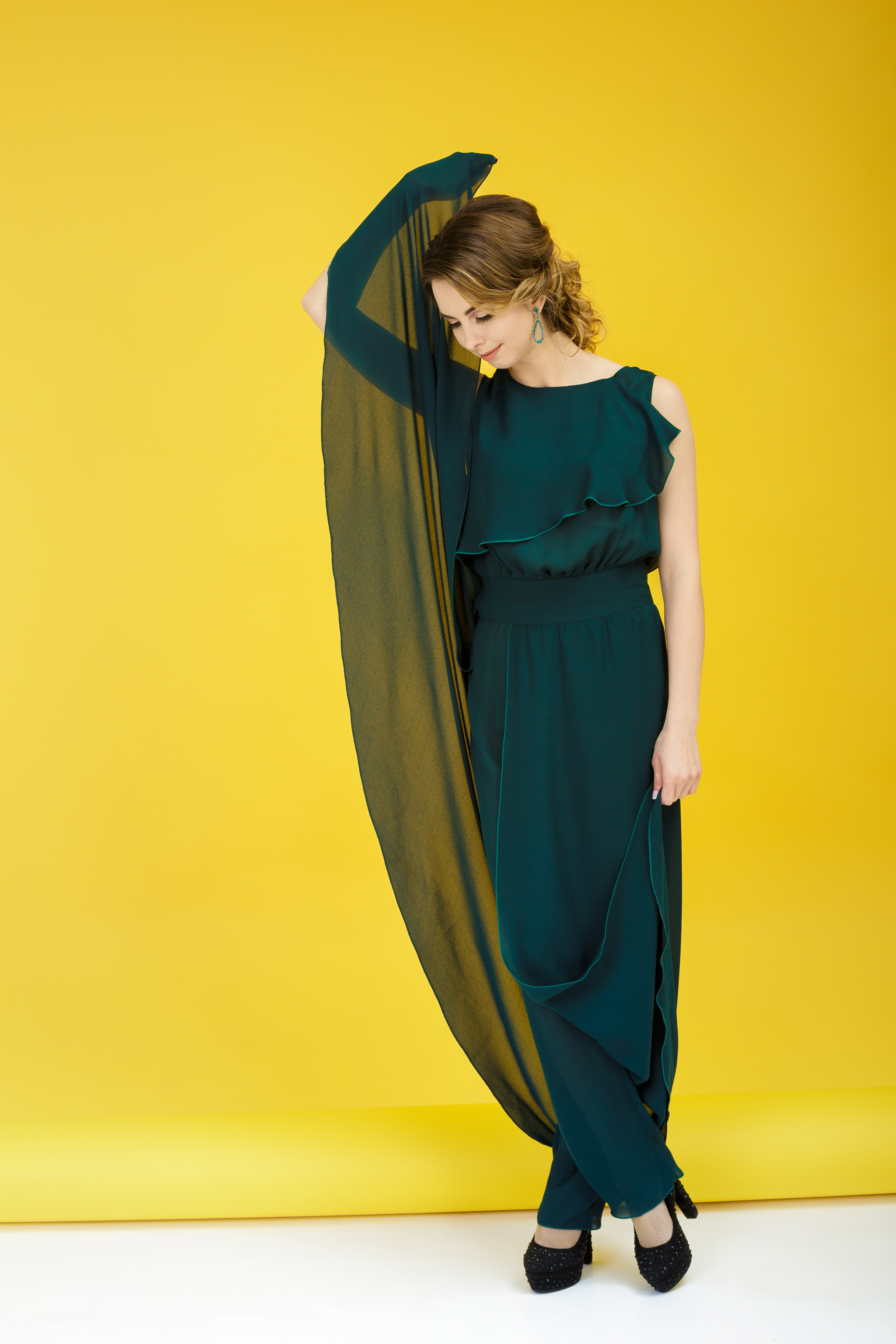 Emerald One-Shoulder Jumpsuit