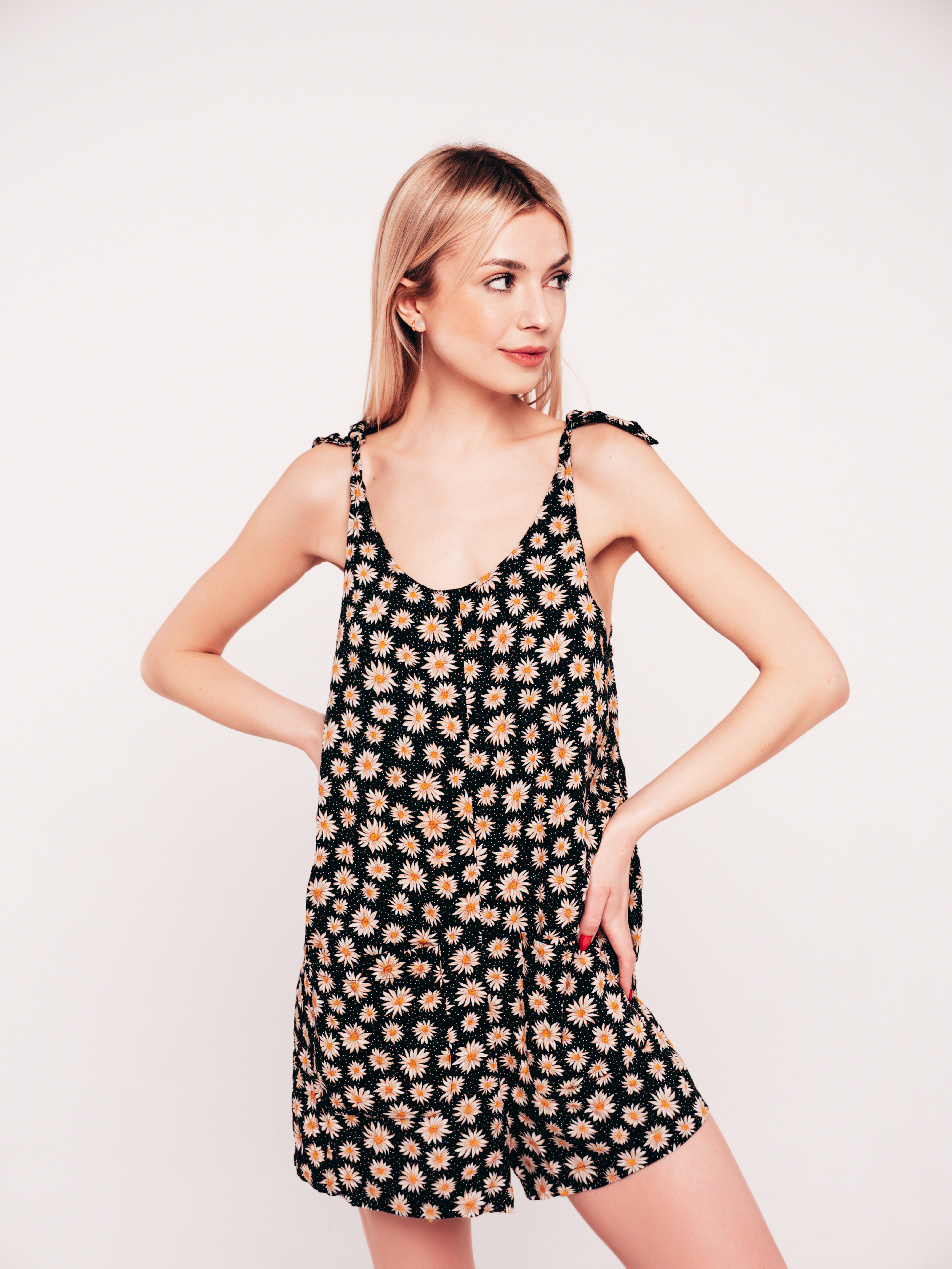 Daisy Print Mini Dress
